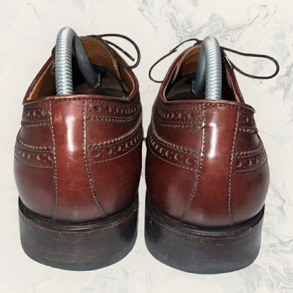 Franceschetti Wingtip Oxford Brown Leather Dress Shoes Mens Size 8